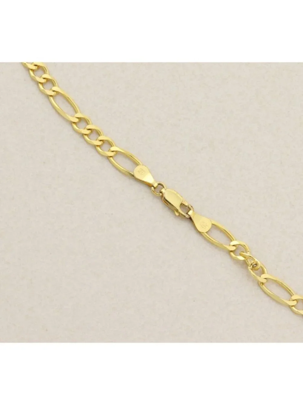18k Yellow Gold Over Sterling Silver Figaro Link Chain Necklace 20